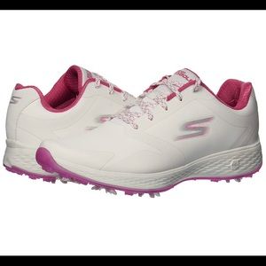 Skechers Go Golf Pro Spiked Shoes Women’s 5.5 White Pink Waterproof NEW
